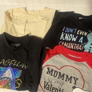 Boys Toddler Lot of (4) Shirts XS 6-7 years (all slightly used) Grandson outgrew